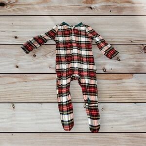 Free Birdees Double Zip Winter Holiday Plaid Onesie
